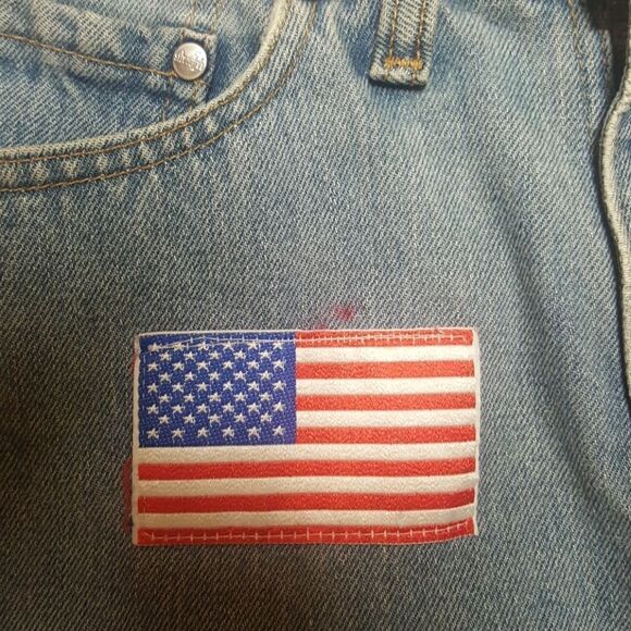 LEVI'S Custom Denim Flag Money Crossbody Handbag - Picture 3 of 6